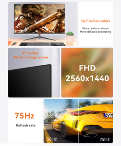 Moniteur LCD PC <span class=keywords><strong>27</strong></span> <span class=keywords><strong>pouces</strong></span> ultra-fin FHD 1080P 75Hz 100Hz 165Hz pour ordinateur de bureau, maison, bureau, jeux, <span class=keywords><strong>écran</strong></span> LED RGB HDR - Product Image 2