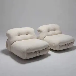 Moyi giải trí nhỏ màu trắng Teddy trả lại cánh tay ghế sofa giọng đồ nội thất sang trọng hiện đại ghế cho phòng khách hiện đại Ghế phòng chờ