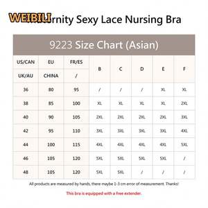 Tallas grandes de EE. UU. 36 38 40 42 44DE Copa Venta al por mayor Copa de látex cómoda Pecho grande Mujeres embarazadas Sujetador de lactancia de maternidad de encaje - Product Image 5