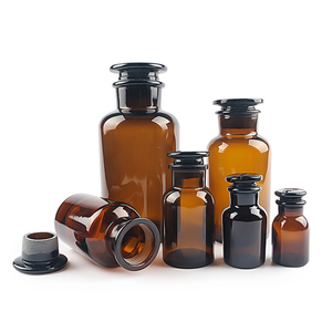 Bottiglia di Vetro per Reagenti da Laboratorio Chimico Personalizzata all'Ingrosso 60ml 125ml 250ml 500ml 1000ml Ambra con Bocca Larga - Product Image 2