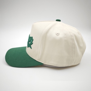 Casquette de baseball unisexe en coton brodée 3D avec lettres grand format bicolores en forme de A, personnalisable en gros - Product Image 2