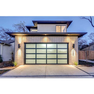 Porte de garage intelligente en aluminium avec fenêtre, électrique, couleur et taille personnalisées, cuisine et maison, 110-240V - Product Image 1