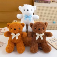 Vente en gros d'ours en peluche personnalisés OEM avec nœud papillon, en tissu peluche soyeux et doux, 8 pouces, pour commande en gros destinée aux magasins de jouets et aux cadeaux en gros