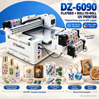 Printer UV Flatbed DZ-6090 A1 Langsung dari Pabrik dengan Print Head XP600, Tinta UV Putih & Pernis untuk Papan Nama Kantor & Hadiah Kustom
