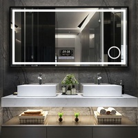 Miroir de salle de bain Led intelligent avec interrupteur tactile Miroir de salle de bain rectangulaire Led