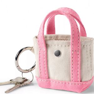Stylish Mini Canvas Keychain Promotional Welcome <b>Gifts</b> Hanging Tote Bag Pendant Charm Women Handbag Fashion Handmade - Product Image 3