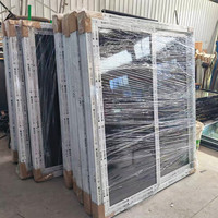 China Factory UPVC PVC 3 Paneele doppelt getöntes reflektieren des Glass chiebe fenster mit Bildschirm