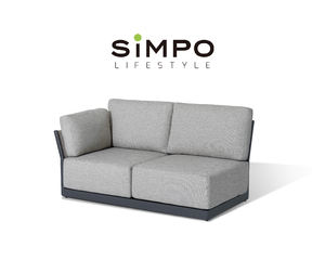 SIMPOLIFESTYLE - Muebles de Exterior Premium, Tumbona RAVENNA, Jardín, <span class=keywords><strong>Terraza</strong></span>, Hotel, Resort, Conjunto de Sofás de Esquina de Aluminio y Tela de Teca - Product Image 3