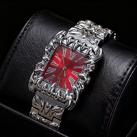 Montre à quartz en alliage de style gothique Y2K rétro avec design griffe d'albâtre pour hommes et femmes, tendance européenne et américaine