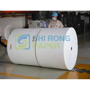 Shirong Papier Beker Grondstof Leveranciers Cupstock Papier Roll Pe Gecoat Papier Rollen Voor Cup