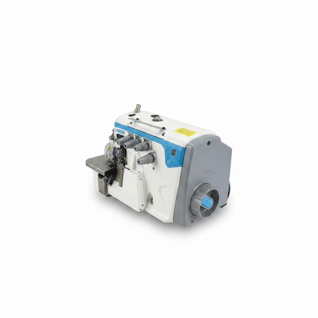Used Jack E4 Super High-speed Intelligent Control Industrial Overlock Sewing Machine White Flat-Bed Drop Feed PLC Core 1 Year