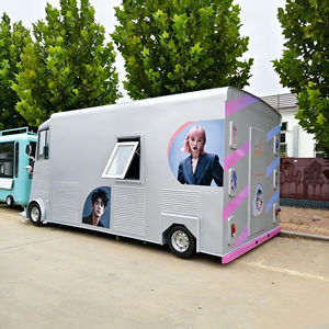 Chariot de nourriture mobile électrique à quatre roues en acier inoxydable avec une longueur de 5 m, configuration multifonctionnelle pour barbecue et brochettes pour une utilisation en extérieur - Product Image 2