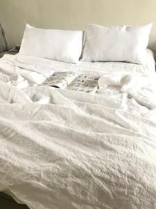 100 tela de <span class=keywords><strong>lino</strong></span> reina rey tamaño sábanas ropa de cama de Hotel funda Nórdica - Product Image 2