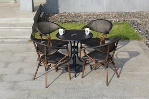 4 Seaters Hotsale Coffee Outdoor Set <strong>Table</strong> <strong>Chairs</strong> Design Compact <strong>Rattan</strong> Balcovn Furniture - Product Image 5