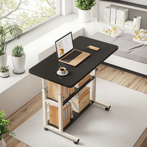 <span class=keywords><strong>Escritorio</strong></span> para Portátil Ajustable en Altura, Mesa de Computadora Móvil para Oficina con Ruedas, <span class=keywords><strong>Estante</strong></span> de Almacenamiento de Doble Capa, Venta al por Mayor - Product Image 2