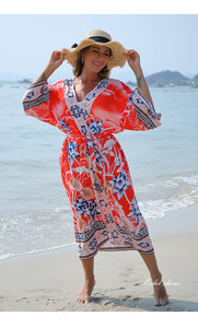 Vendita calda cappotto da <span class=keywords><strong>spiaggia</strong></span> da donna con protezione solare stile etnico, Cardigan lungo aperto, Kimono da <span class=keywords><strong>spiaggia</strong></span> da donna - Product Image 3