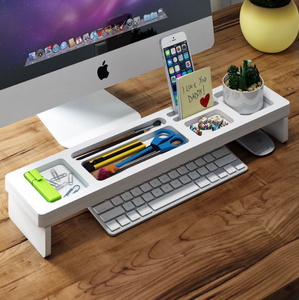 Estante de Almacenamiento para Escritorio, Organizador de Escritorio para Oficina, Almacenamiento para Teléfono, Teclado y Bolígrafos, Organizador de Escritorio con Estantes - Product Image 3