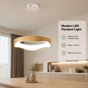 โคมไฟโลหะ LED แบบโมเดิร์น ปรับแสงได้ 3 สี พร้อมรีโมท สำหรับห้องรับประทานอาหาร ห้องนั่งเล่น ห้องครัว เกาะกลางห้องครัว ตกแต่งบ้าน - Product Image 2