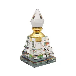 Botol Parfum Kristal K9 Bentuk Segitiga, Dekorasi Botol Parfum Attar Kaca Kristal 3Ml