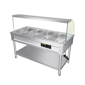 Camión de comida rápida Calentamiento Comercial Arroz Venta Cubierta de vidrio Vegetal Calefacción eléctrica Sopa Piscina Gachas Carro Cantina Puesto - Product Image 4