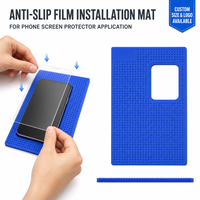 Tapis d'installation antidérapant texturé pour films de protection de téléphone avec découpe de positionnement pour une application stable de protection d'écran – Vente en gros OEM
