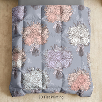 Ensemble de literie d'hiver 3 pièces en tissu doux et chaud, imprimé 2D, matelassé, brossé et épais, pour la maison et l'hôtel (vente en gros)