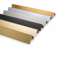 Plinthe murale en acier inoxydable en forme de L, couleur PVD, pour intérieur, plinthe décorative en acier inoxydable en forme de L