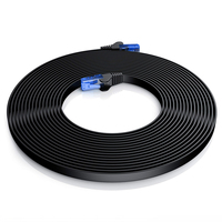 Câble Ethernet plat Cat6 UTP 32AWG OFC 1 Gbit/s 350 MHz RJ45, cordon de raccordement pour point d'accès réseau LAN