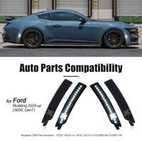 Feux de position latéraux de pare-chocs à LED blanches (4 pièces) avec lentille fumée, spécifiques au véhicule, pour Ford Mustang S650 2024, style X