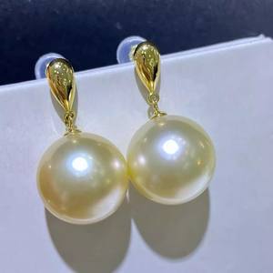 22566 Accessoires de perles DIY, clous d'oreille en argent S925 avec perles de 9-13 mm, support vide, double perle, bijoux en argent, crochet d'oreille - Product Image 3