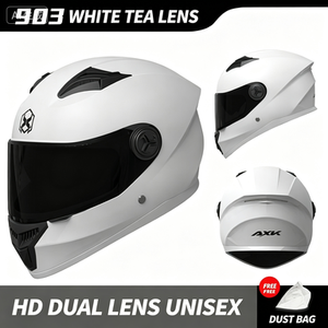 Casque de moto intégral unisexe à double lentille AXK 903, antichoc, pour moto, scooter et vélo de rue - Product Image 5