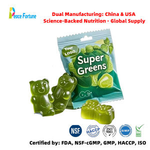 Gummies Super Verts Sans Sucre pour Adultes, Complément de Vitamines, Minéraux, Prébiotiques, Santé Digestive et Adaptogènes - Product Image 1