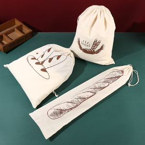 Cross-Biên Giới Bán Hàng Trực Tiếp Linen Tote Túi Tái Sử Dụng Pháp Baguette Cookie Bông Dây Kéo Bánh Mì <span class=keywords><strong>Pouch</strong></span> - Product Image 3