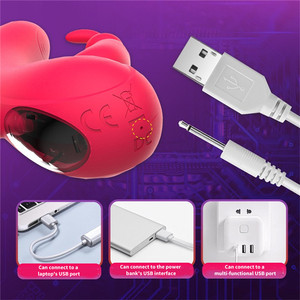 Vibratori Rabbit Ricaricabili USB per Punto G, Punto P e Anale, Stimolatore Clitorideo per Donne, Materiale <span class=keywords><strong>SIL</strong></span>+ABS, Impermeabile IPX7, 10 Frequenze - Product Image 5