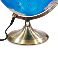 Globe terrestre éducatif espagnol MPR Globe, cadre métallique bleu, diamètre 20 cm - Outil d'apprentissage de la géographie de bureau, cartes détaillées et durables