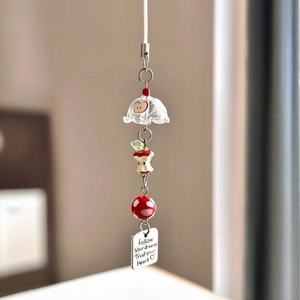 Gantungan Manik-Manik Lonceng Angin Apel Buatan Tangan Terlaris Gaya INS Sederhana, Rantai Ponsel, Aksesoris Tas Lucu - Product Image 2