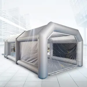 Inflatable Work Tent Grey Airtight Inflatable Air Tent Blow Up Spray Booth  Car Painting