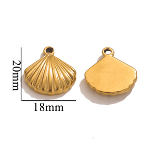 Acier inoxydable Fleur Amour Collier Bijoux Pendentif Coeur Forme Shell Charms - Product Image 6