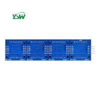 MAX7219 Modul Dot Matrix Mikrokontroler 4 dalam Satu Layar dengan Garis 5P Merah Hijau Biru untuk Arduino