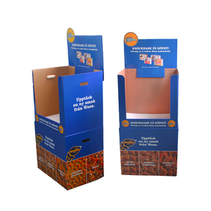 Présentoir en carton ondulé personnalisé sur pied pour produits de grande consommation, présentoir de vente au détail en carton imprimé pour jus/<span class=keywords><strong>pain</strong></span> - Product Image 3