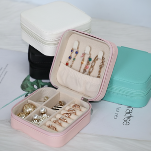 Multiuso Mini portagioie con tracolla da viaggio Organizer per orecchini accessori collana - Product Image 1