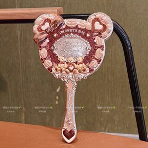Specchietto Portatile Flower Knows Sweet Little Bear, Colore Marrone Caramello, Stile Rococò per Ragazze - Product Image 6
