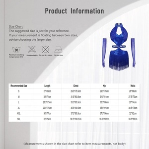 Women Practice Wear Training Latin Dance Fringed Dress With Long Gloves <b>Sequined</b> Dresses For Performance Competition Stage Shows - Product Image 6