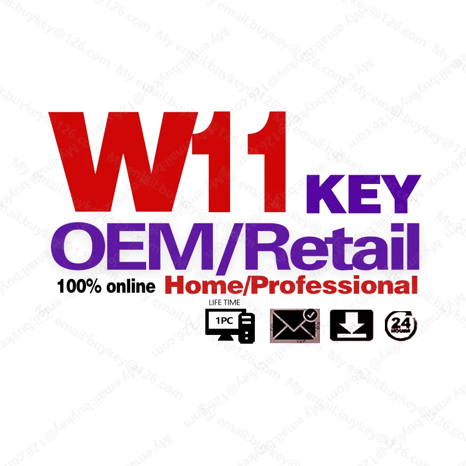 24/7 Online Instant E-Maillevering Met 11 Professionele Retail-Sleutel Online Activering Echte Originele Digitale Licentielevensduur