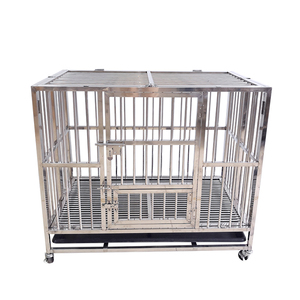 LIZE Sturdy Golden Retriever Samoyed Cat Outdoor Pet Toilet Stainless Steel Foldable <strong>Dog</strong> <strong>Cage</strong> Large and <strong>Small</strong> Size Button Kennel - Product Image 2