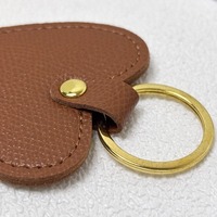 Porte-clés Cœur en Cuir Monogramme pour Filles, Anneau de Clés en PU, Pendentif en Cuir, Remplissage de Chaussette de Noël, Cadeau de Noël pour Ados