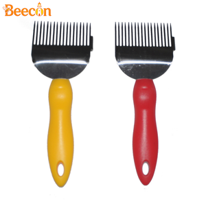 Nouvelle fourche à <span class=keywords><strong>d</strong></span>ésoperculer jaune en acier inoxydable et plastique, outils de <span class=keywords><strong>d</strong></span>ésoperculation pour la récolte apicole - Product Image 6