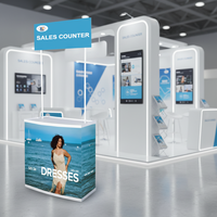 Stand de promotion pliable en plastique léger, table portable pour exposition en plein air, publicité