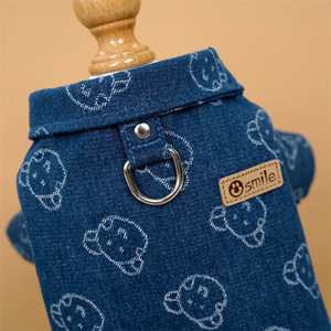Pet Denim Coat Cute Animal Pattern Warm Autumn Winter <b>For</b> Dog <b>Cat</b> <b>Clothes</b> - Product Image 3
