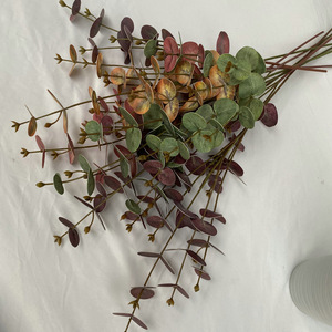 Bouquets d'eucalyptus artificiels, feuilles imprimées en 3D, décoration intérieure, plantes vertes artificielles, matériaux en gros - Product Image 2